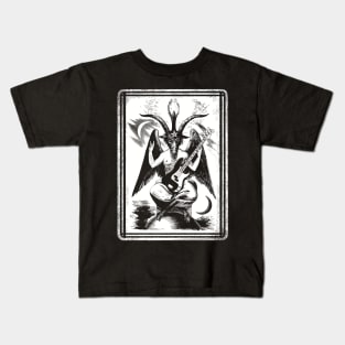 Baphomet bass guitar black Kids T-Shirt